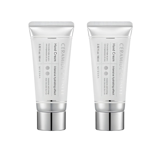 2 x MISSHA Ceramide Capsule Hand Cream 60ml - Moisture Barrier & Repair Care from Korea
