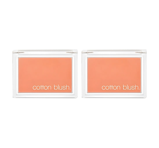 2 x MISSHA Cotton Blush 4g, Carrot Buttercream - Warm Peach Blusher from Korea