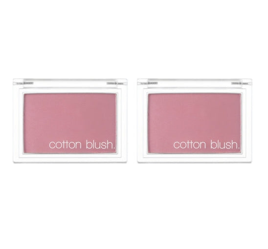 2 x MISSHA Cotton Blush 4g, Lavender Perfume - Cool Pink Blusher, Smooth Natural Cheek Color from Korea