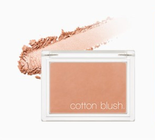 2 x MISSHA Cotton Blush 4g, Mama`s Camel Coat - Warm Neutral Powder Blush from Korea