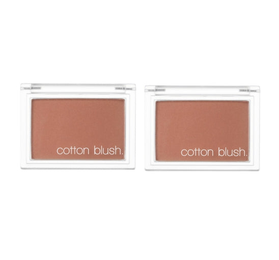 2 x MISSHA Cotton Blush 4g, Mama`s Camel Coat - Warm Neutral Powder Blush from Korea