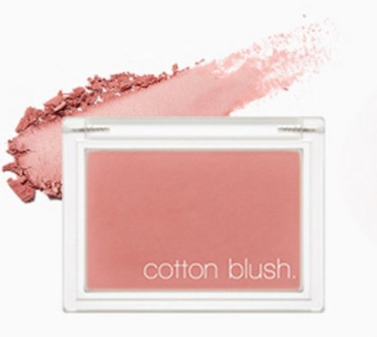 2 x MISSHA Cotton Blush 4g, Vintage Robe - Rose‑Tone Powder Blusher, Soft Natural Cheek Color from Korea