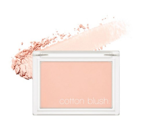 2 x MISSHA Cotton Blush 4g, Ballet Shoes - Warm Pink Blusher, Smooth Natural Cheek Tint from Korea