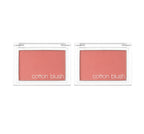 2 x MISSHA Cotton Blush 4g, My Candyshop - Pastel Pink Blusher, K‑Beauty Cheek Color from Korea