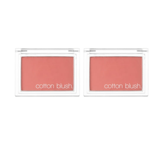 2 x MISSHA Cotton Blush 4g, My Candyshop - Pastel Pink Blusher, K‑Beauty Cheek Color from Korea
