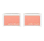 2 x MISSHA Cotton Blush 4g, Picnic Blanket - Warm Peach‑Coral Blusher, K‑Beauty Powder from Korea