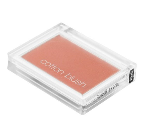 2 x MISSHA Cotton Blush 4g, Picnic Blanket - Warm Peach‑Coral Blusher, K‑Beauty Powder from Korea
