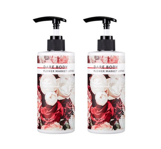 2 x MISSHA Dare Body Lotion (Flower Market) 500ml - Floral Hydration & Soothing Care from Korea