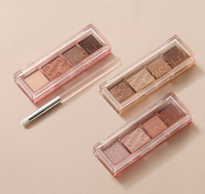 MISSHA Day Vibe Palette 3g (#01 Beige Motion) - Neutral Beige Eye Palette from Korea
