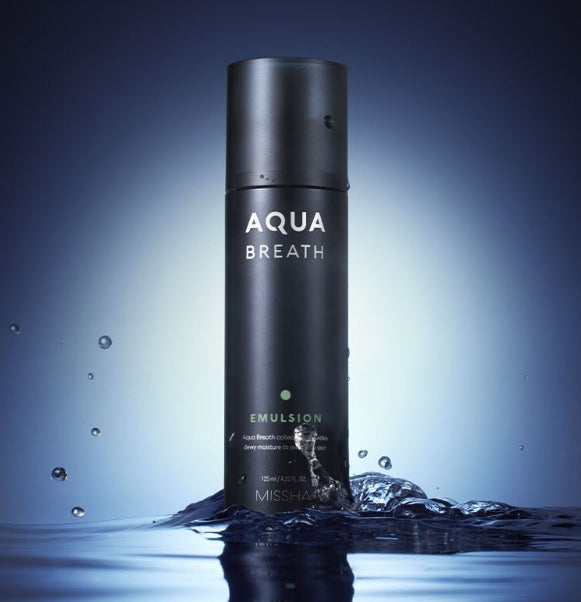 2 x [MEN] MISSHA For Men Aqua Breath Emulsion 125ml - Lightweight Hydrating Moisturizer from Korea