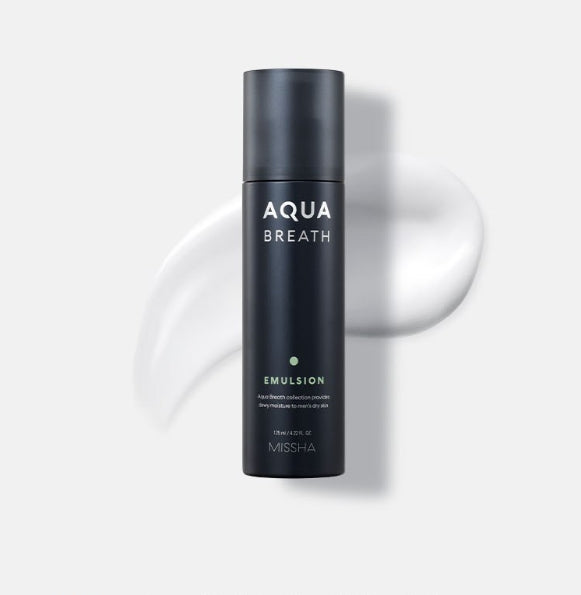 2 x [MEN] MISSHA For Men Aqua Breath Emulsion 125ml - Lightweight Hydrating Moisturizer from Korea