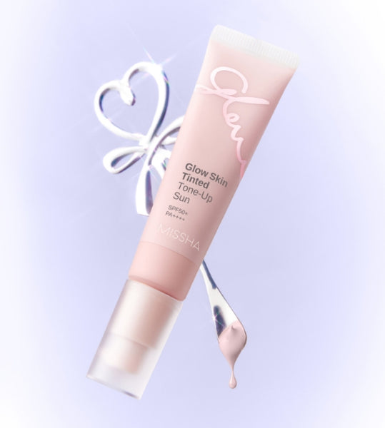 MISSHA Glow Skin Tinted Tone-Up Sun 30ml SPF50+ PA++++ - Glowing Pink Sunscreen from Korea