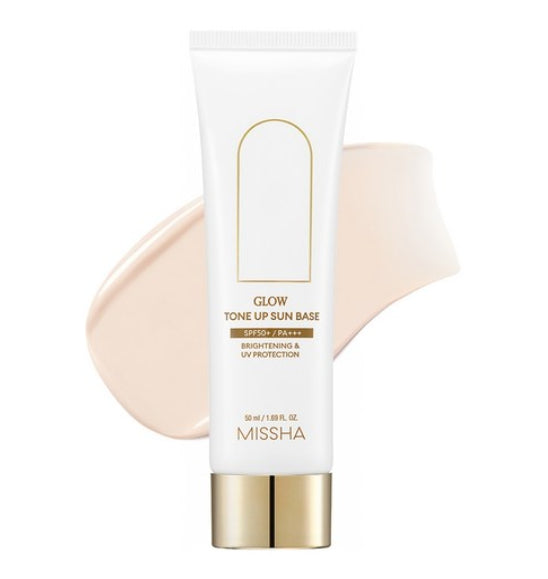 MISSHA Glow Tone Up Sun Base 50ml SPF 50+ PA+++ - Radiant UV Primer from Korea