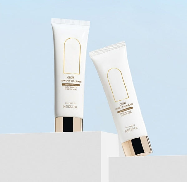 MISSHA Glow Tone Up Sun Base 50ml SPF 50+ PA+++ - Radiant UV Primer from Korea