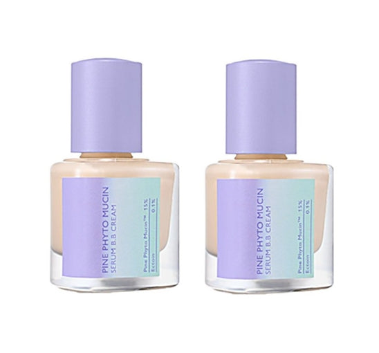 2 x MISSHA Layering Fit Pine Phyto Mucin Serum B.B Cream 30ml, #Coccon from Korea