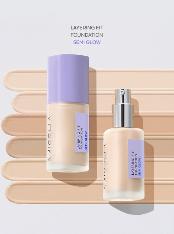 MISSHA Layering Fit Semi Glow Foundation 35ml (#21 Vanilla) - Natural Radiant Base from Korea