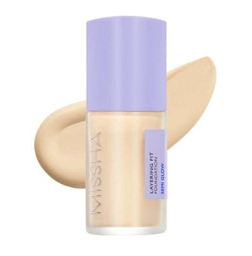 2 x MISSHA Layering Fit Semi Glow Foundation 35ml (#21 Vanilla) - Natural Radiant Base from Korea