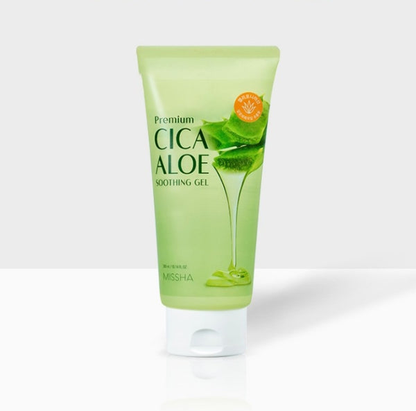 2 x MISSHA Premium Cica Aloe Soothing Gel 300ml - Calming & Hydrating K‑Beauty Gel from Korea