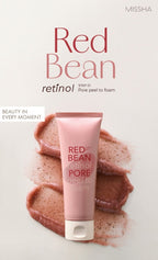 2 x MISSHA Red Bean Retinol Pore Peel To Foam 120ml - Deep Cleansing Foam from Korea