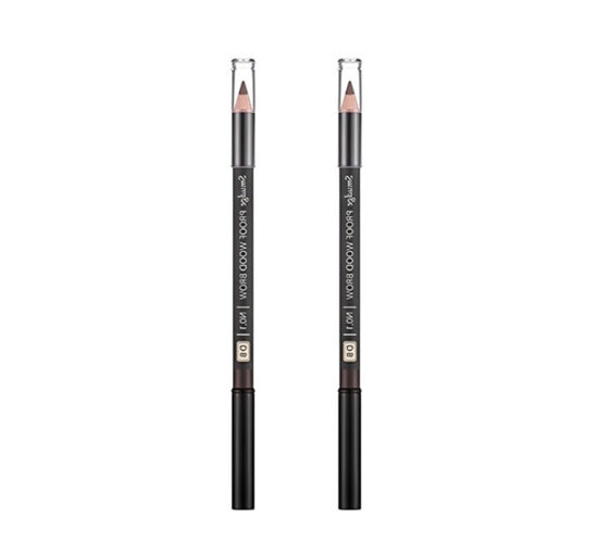 2 x MISSHA Smudgeproof Wood Eyebrow Pencil 1.47g, #Dark Brown from Korea