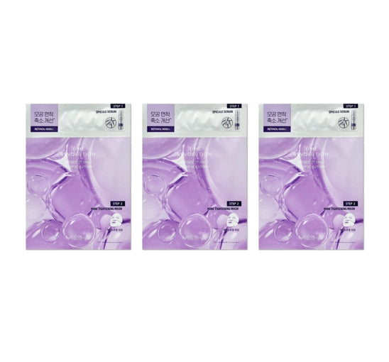 3 x MISSHA Time Revolution Retinol 1000 Shot 2-Step Solution Mask - Firming & Tightening Care from Korea