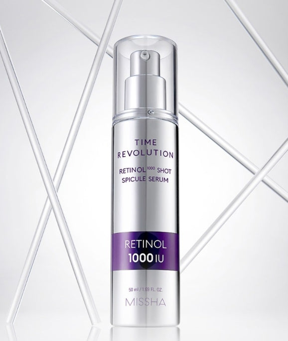 2 x MISSHA Time Revolution Retinol 1000 Shot Spicule Serum 50ml - Anti‑Aging Booster from Korea