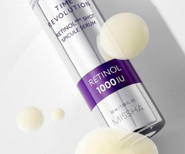 2 x MISSHA Time Revolution Retinol 1000 Shot Spicule Serum 50ml - Anti‑Aging Booster from Korea