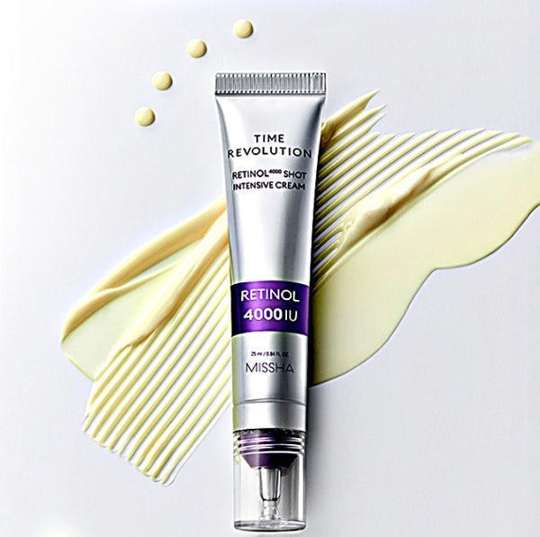 2 x MISSHA Time Revolution Retinol 4000 Shot Intensive Cream 25ml - Anti‑Aging Treatment from Korea