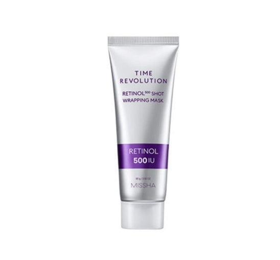 2 x MISSHA Time Revolution Retinol 500 Shot Wrapping Mask 80g from Korea