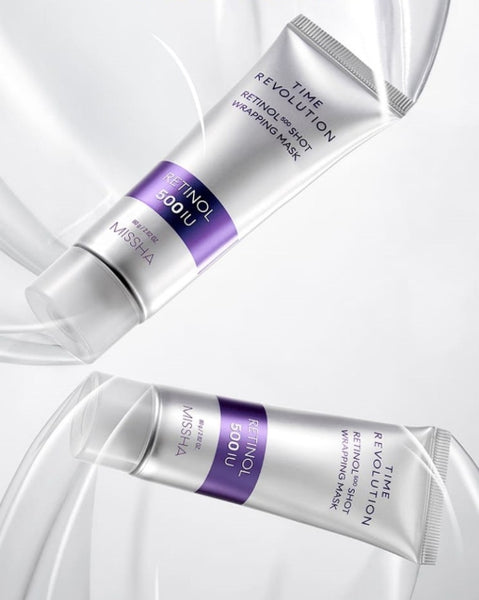 2 x MISSHA Time Revolution Retinol 500 Shot Wrapping Mask 80g from Korea