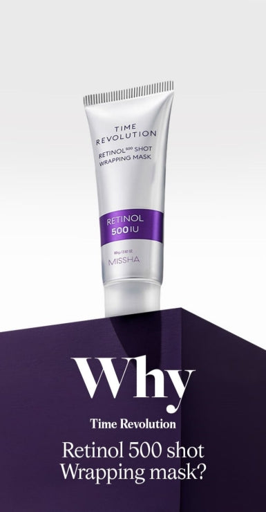 2 x MISSHA Time Revolution Retinol 500 Shot Wrapping Mask 80g from Korea