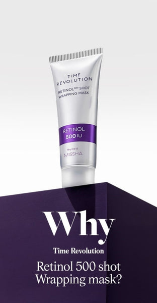 2 x MISSHA Time Revolution Retinol 500 Shot Wrapping Mask 80g from Korea