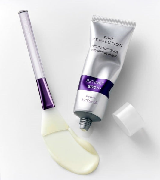 2 x MISSHA Time Revolution Retinol 500 Shot Wrapping Mask 80g from Korea