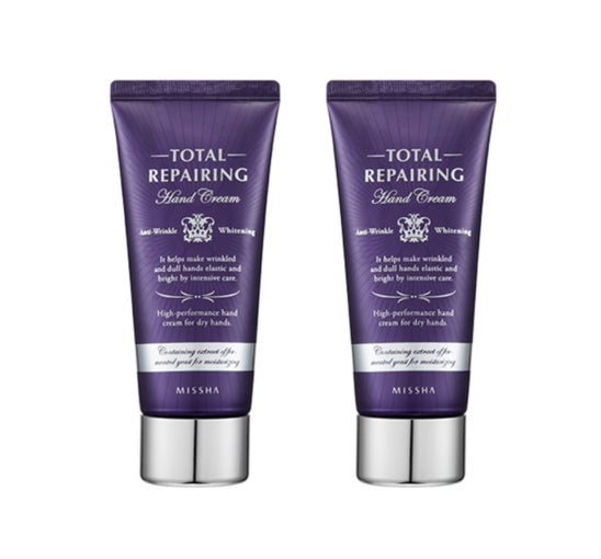 2 x MISSHA Total Repairing Hand Cream 60ml - Deep Moisture & Repair Care from Korea