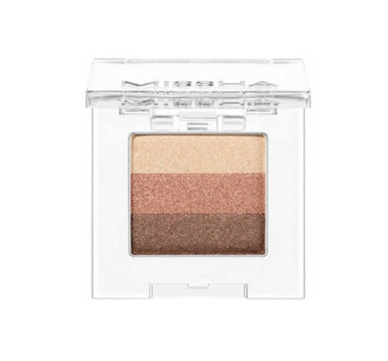 2 x MISSHA Triple Shadow (#No. 3 Mocha Beige) - 3‑Tone Gradient Eyeshadow from Korea