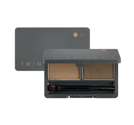 MISSHA Twin Brow Kit #2 Grey Brown - Dual‑Shade Eyebrow Powder Kit,  Natural Defined Brows from Korea