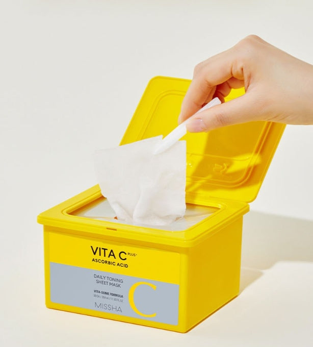 MISSHA VITA C Plus Daily Toning Sheet Mask (30 Sheets) from Korea by MISSHA