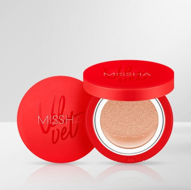 2 x MISSHA Velvet Finish Cushion 15g (#21 Light Beige), SPF50+ PA+++ from Korea