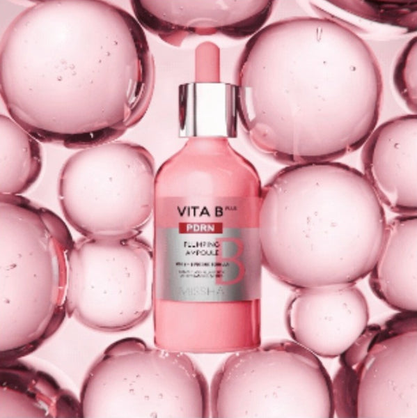 2 x MISSHA Vita B Plus PDRN Plumping Ampoule 30ml - Firming & Radiance Serum from Korea