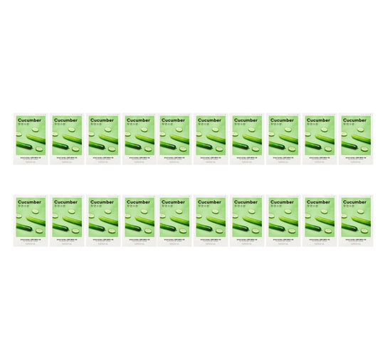 20 x MISSHA Airy Fit Sheet Mask Cucumber - Hydrating K‑Beauty Mask from Korea