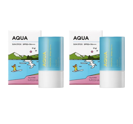 2 x MISSHA All Around Safe Block Aqua Sun Stick Waterproof 21g SPF50+ PA++++ from Korea