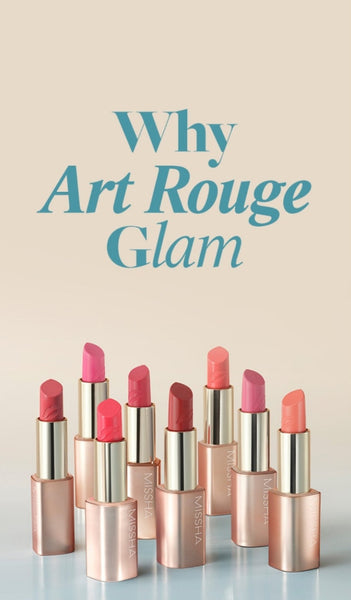 MISSHA Art Rouge Glam Lipstick (Pink Rise) - Berry Pink K‑Beauty Color from Korea
