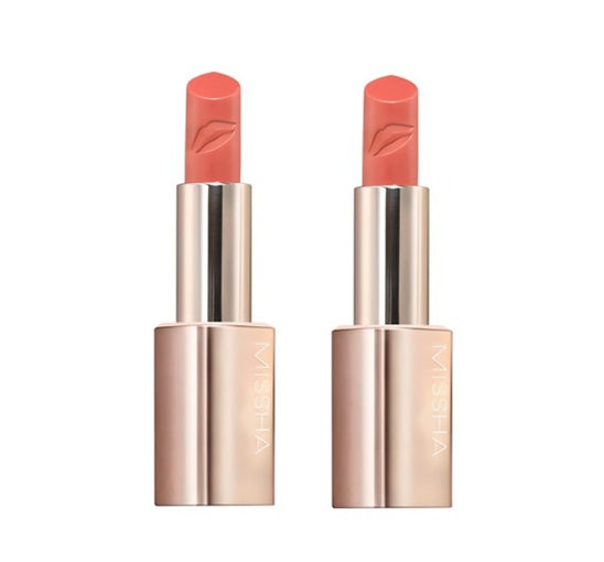 2 x MISSHA Art Rouge Glam (Baby Coral) - Peach Coral Lipstick, Korean K‑Beauty Lip Color from Korea