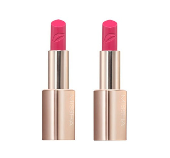 2 x MISSHA Art Rouge Glam Lipstick (Hey Magenta) - Plum Magenta Lipstick, K‑Beauty from Korea