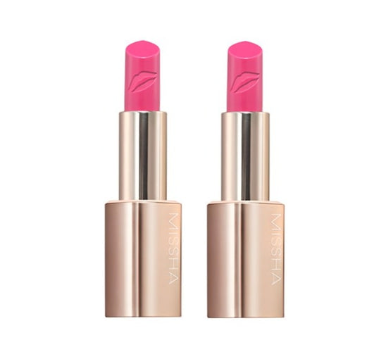 2 x MISSHA Art Rouge Glam (Pink Chuchu) - Pink Lipstick, K‑Beauty Moisturizing Lip Color from Korea