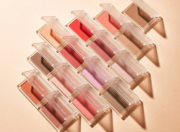 2 x MISSHA Cotton Blush 4g, Mandarine Ade - Warm Mandarin Powder Blush, K‑Beauty Cheek Color from Korea