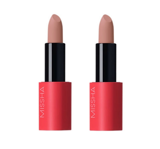 2 x MISSHA Dare Louge Velvet Lipstick 3.5g, #21 Beigique from Korea