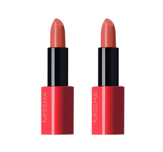 2 x MISSHA Dare Louge Sheer Sleek Lipstick 3.5g, #09 Peach Cinamon from Korea