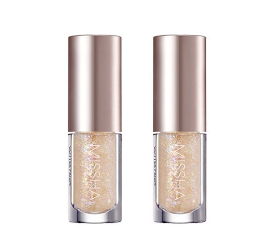 2 x MISSHA Glitter Prism Liquid Eyeshadow Topper, #02 Interstellar from Korea