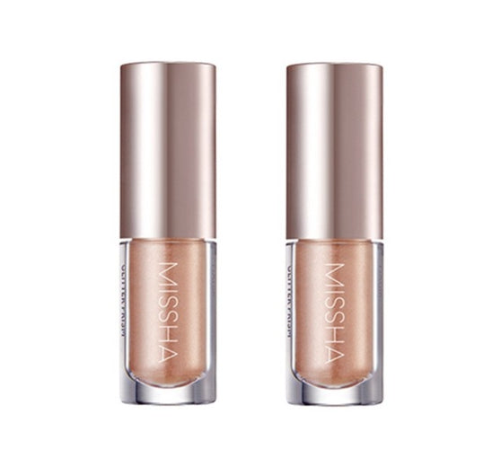 2 x MISSHA Glitter Prism Liquid Eyeshadow Topper, #10 Lace Shirring from Korea